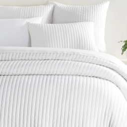 Cozy Cotton White Quilted Coverlet