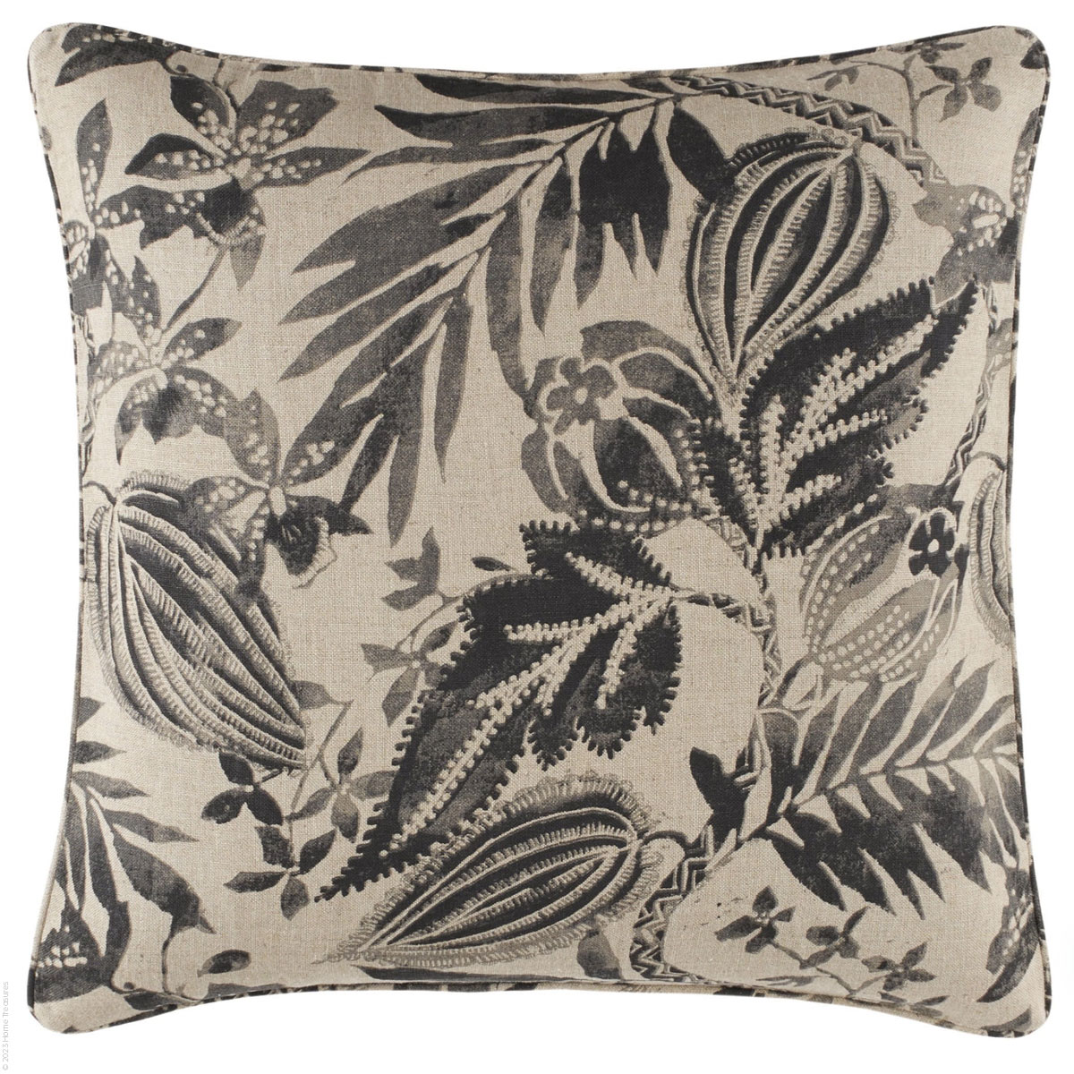 Antigua Black Linen Duvet Cover