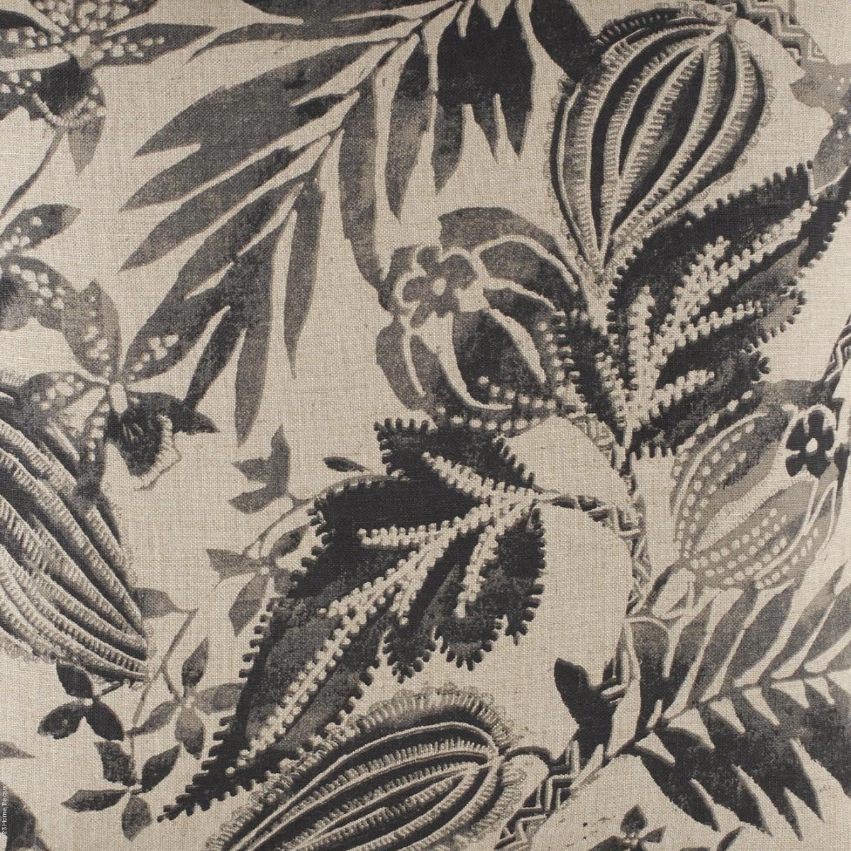 Antigua Black Linen Duvet Cover