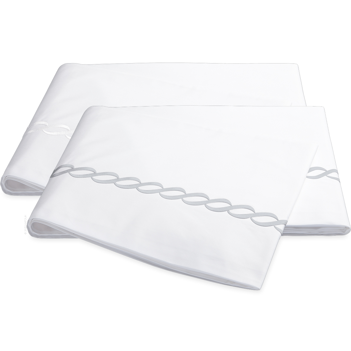 Classic Chain Percale Silver & White