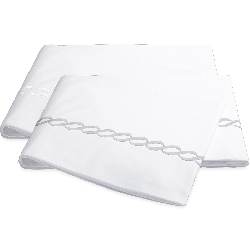 Classic Chain Percale Silver & White