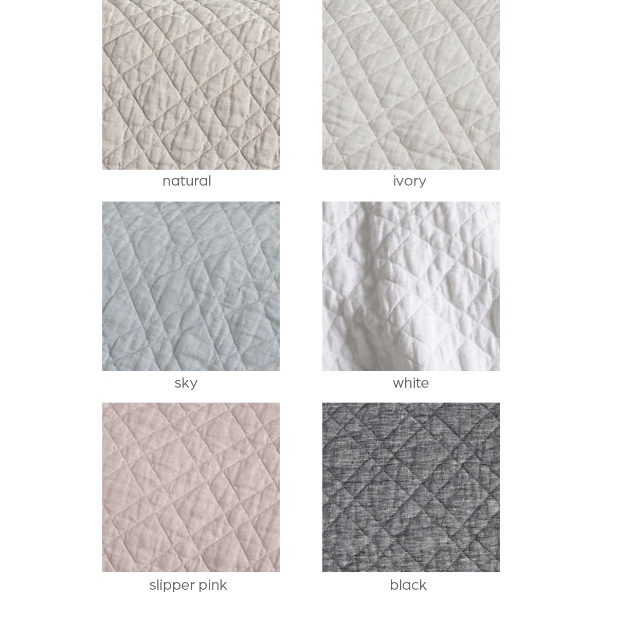 Washed Linen Quilted Coverlet