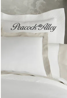 Luxury Peacock Alley bedding 
