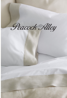 Luxury Peacock Alley bedding 