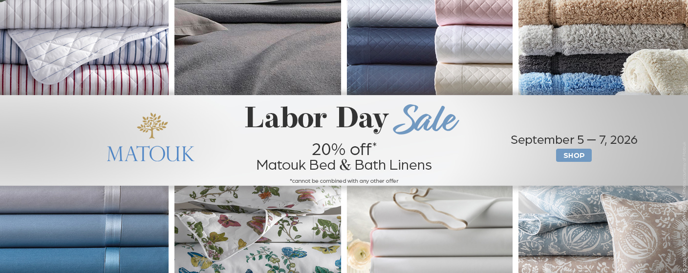 20% Matouk Bed & Bath Linens