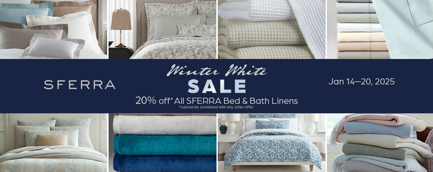 20% off their bed and bath linens