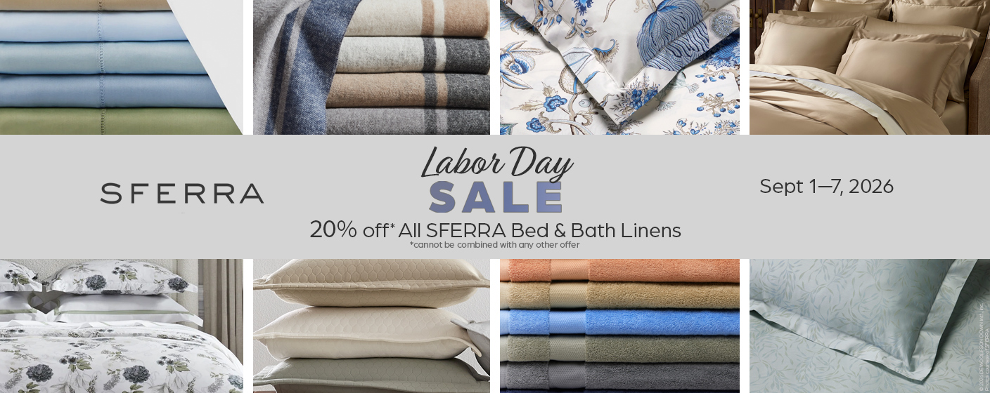 Fine Bed & Bath Linens 20% off 